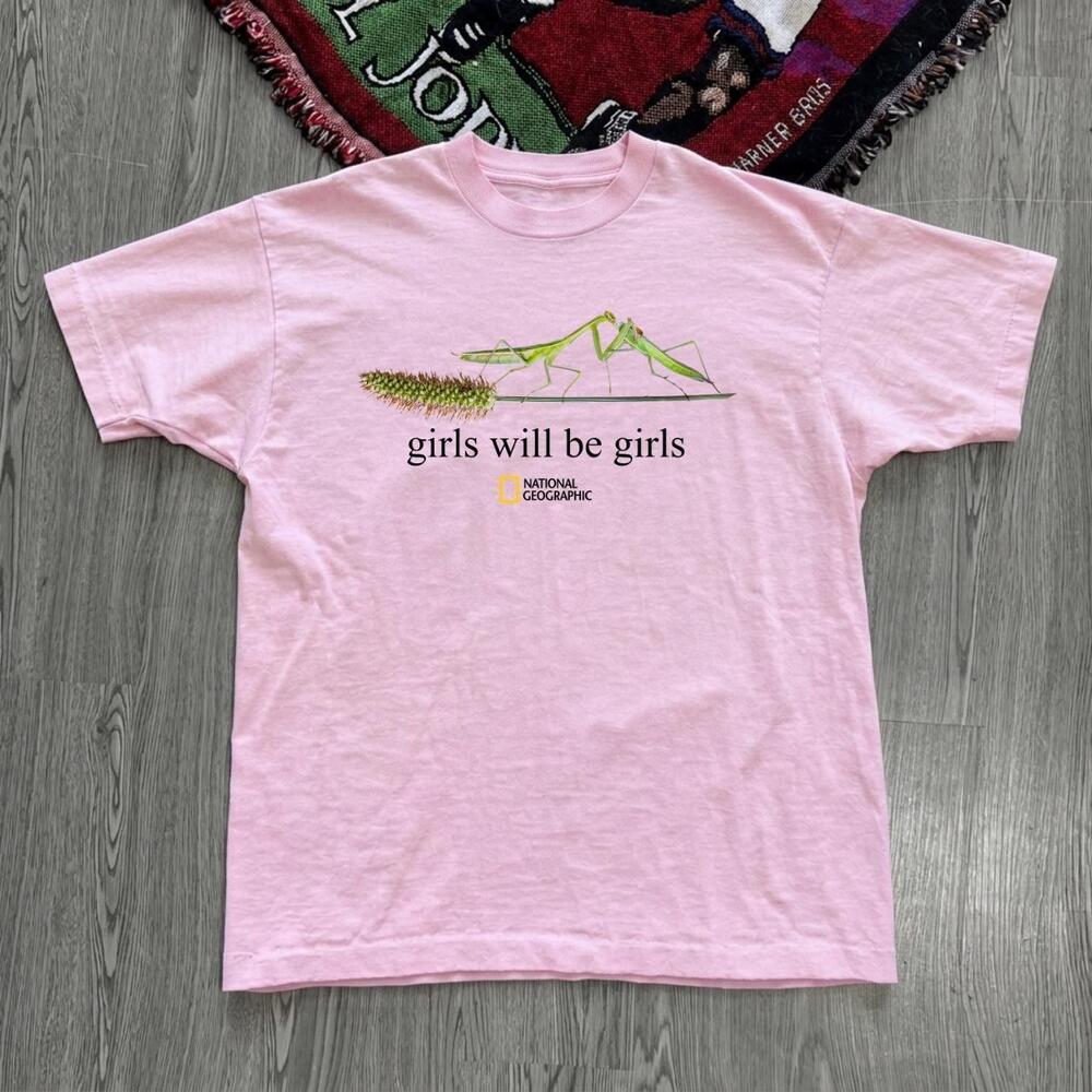 Girls Will Be Girls National Geographic Light Pink Graphic T-shirt